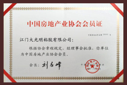 中国房地产业协会会员证